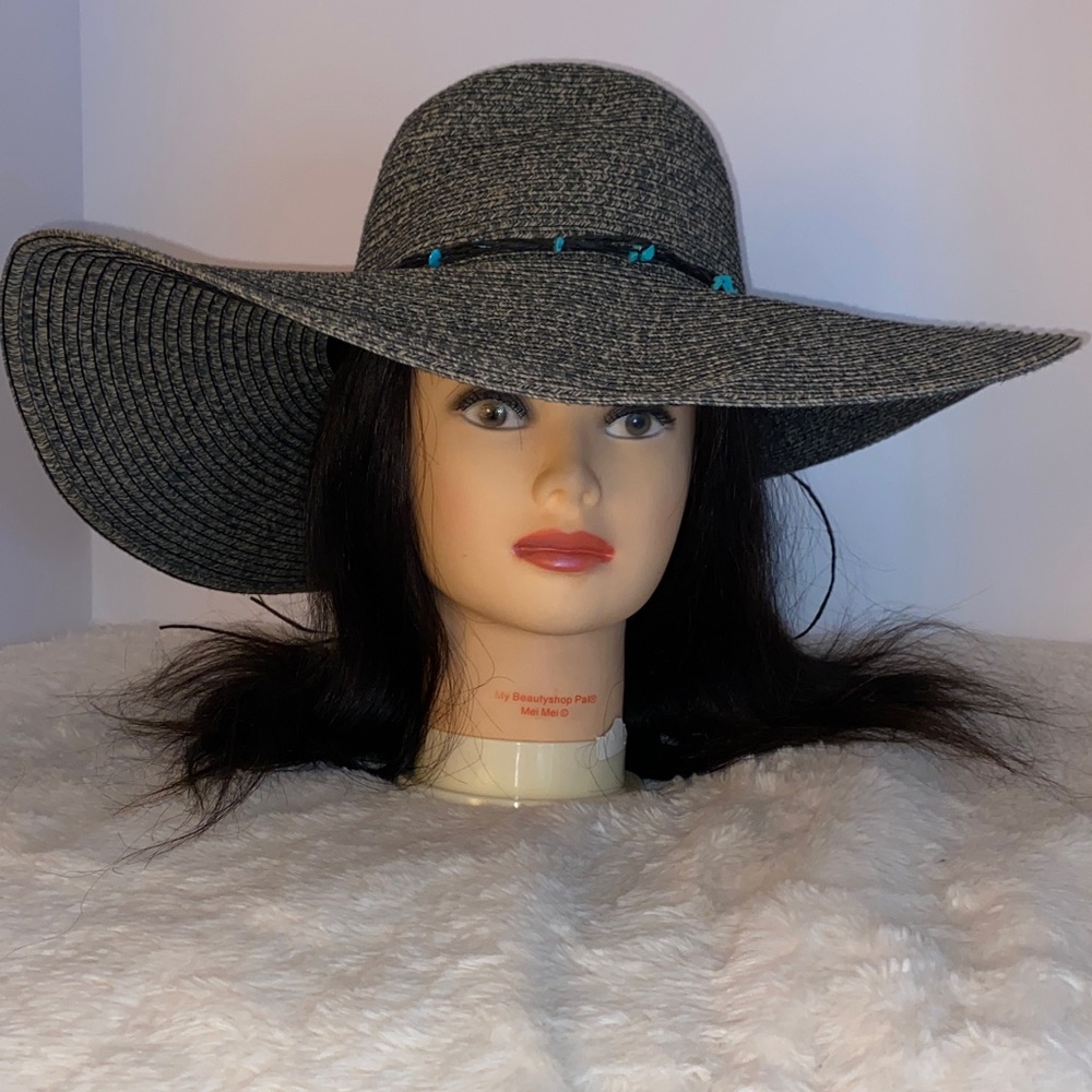 Steve Madden 100% Paper Yarn Women’s Large Brim Adjustable Floppy Hat Size OS